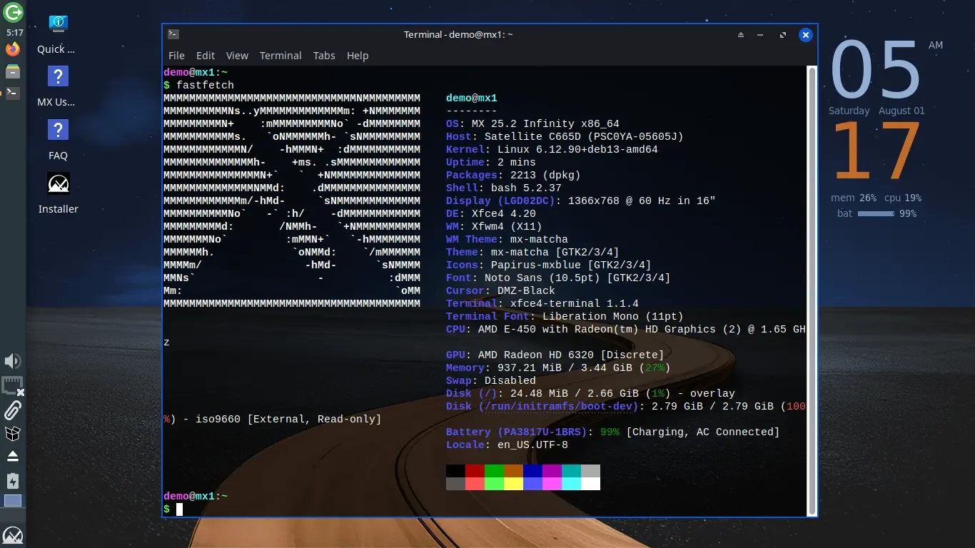 MX Linux 25.2 screenshot