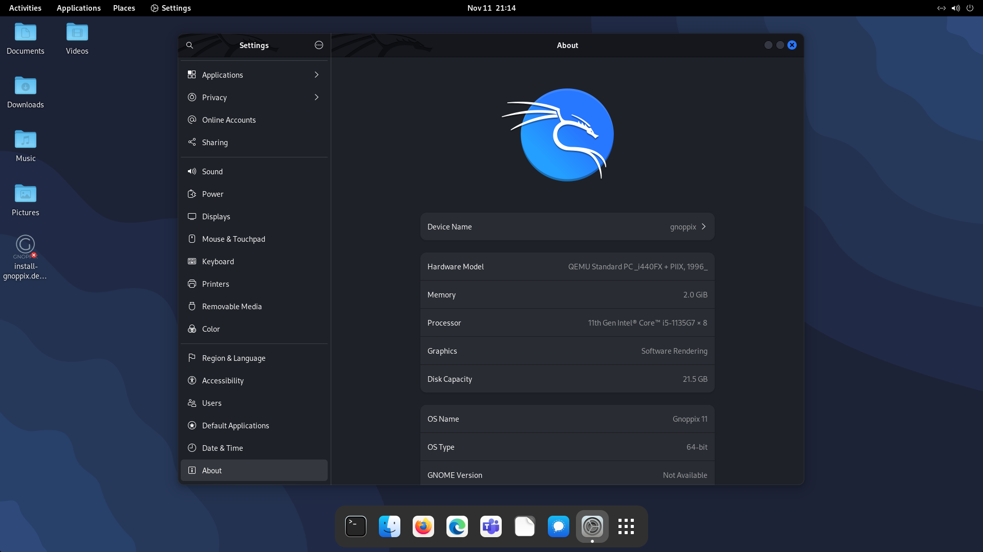 GnoppixNG 22 screenshot