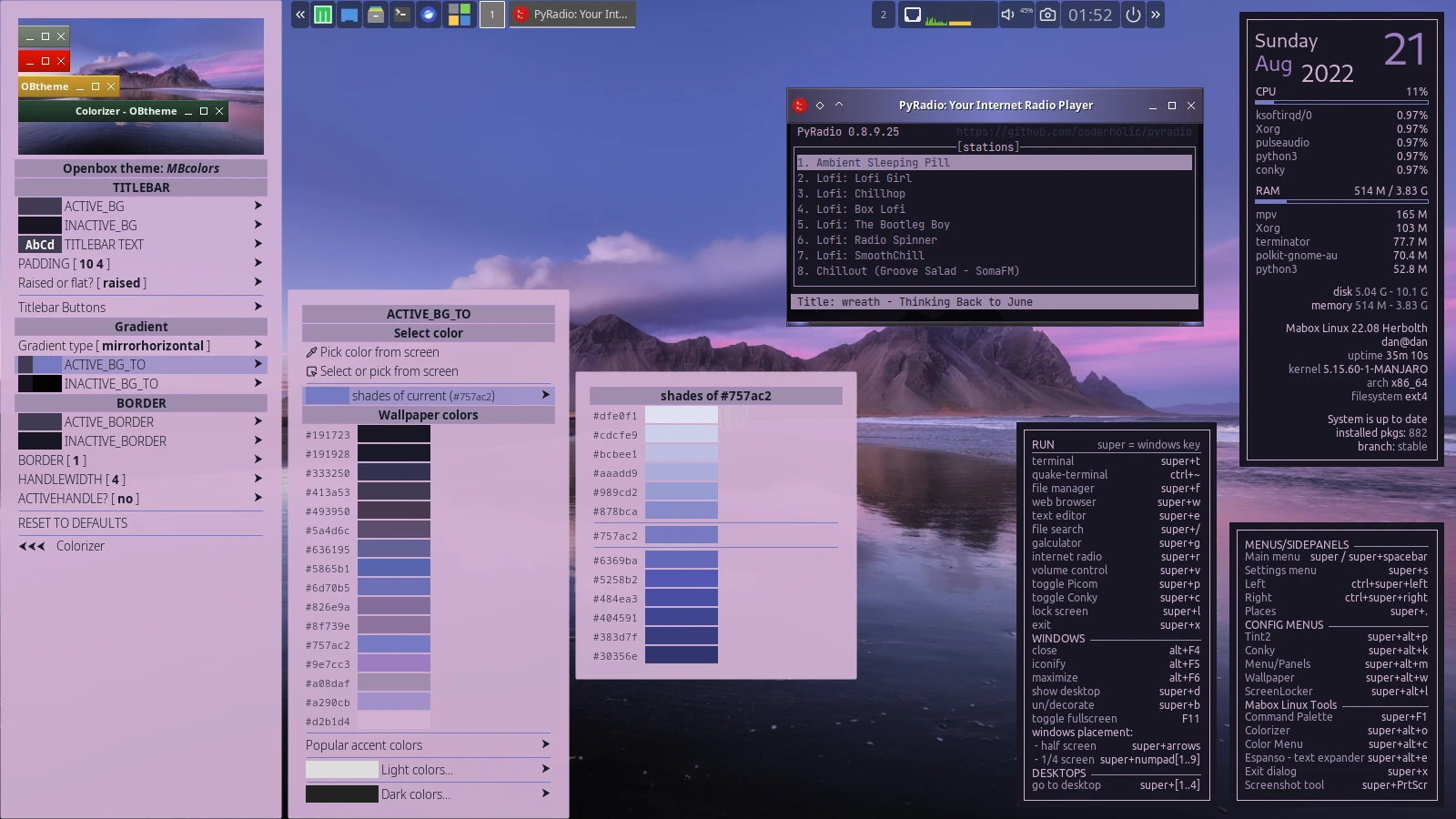 Mabox Linux screenshot