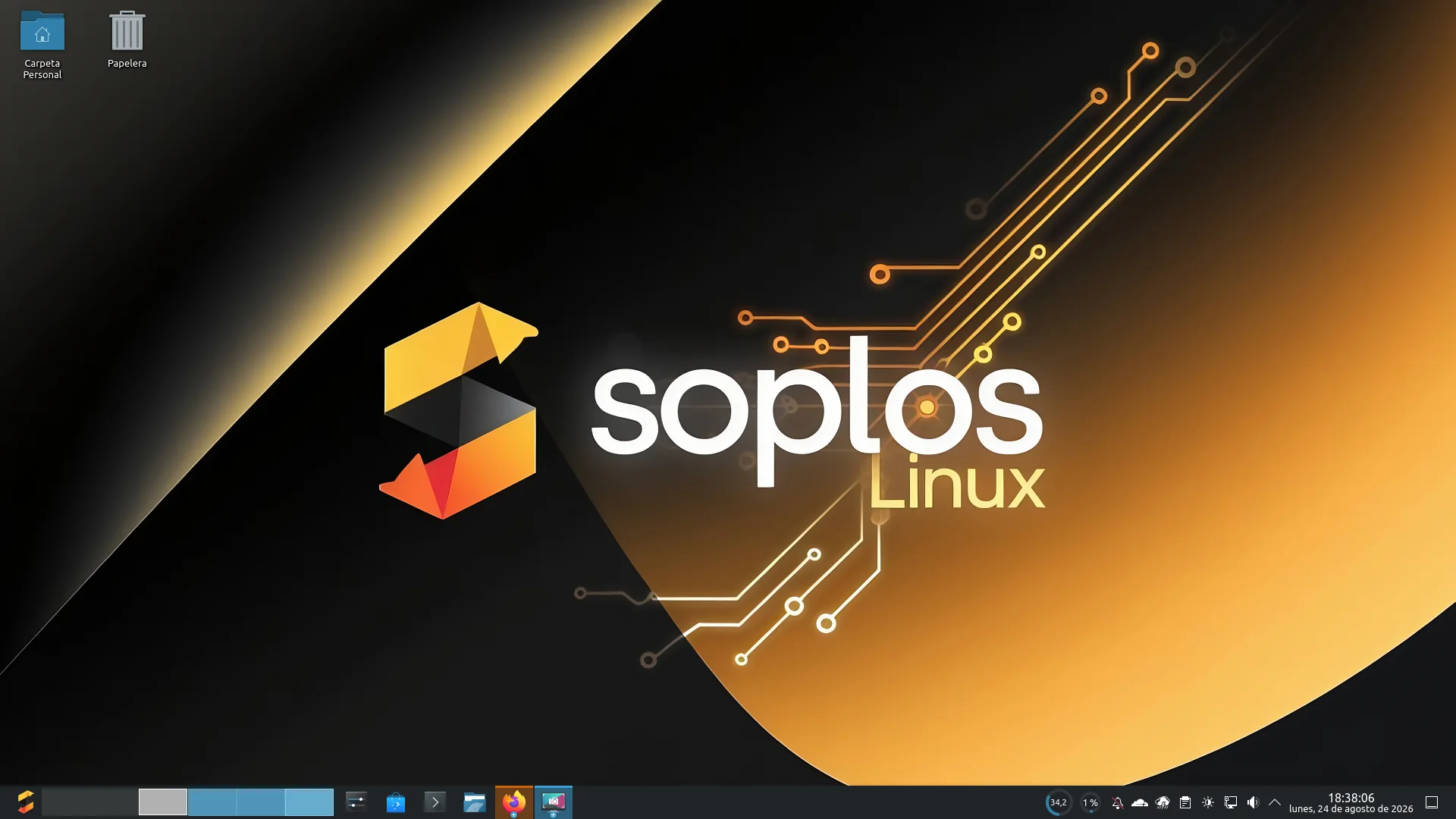 Escritorio Plasma KDE.