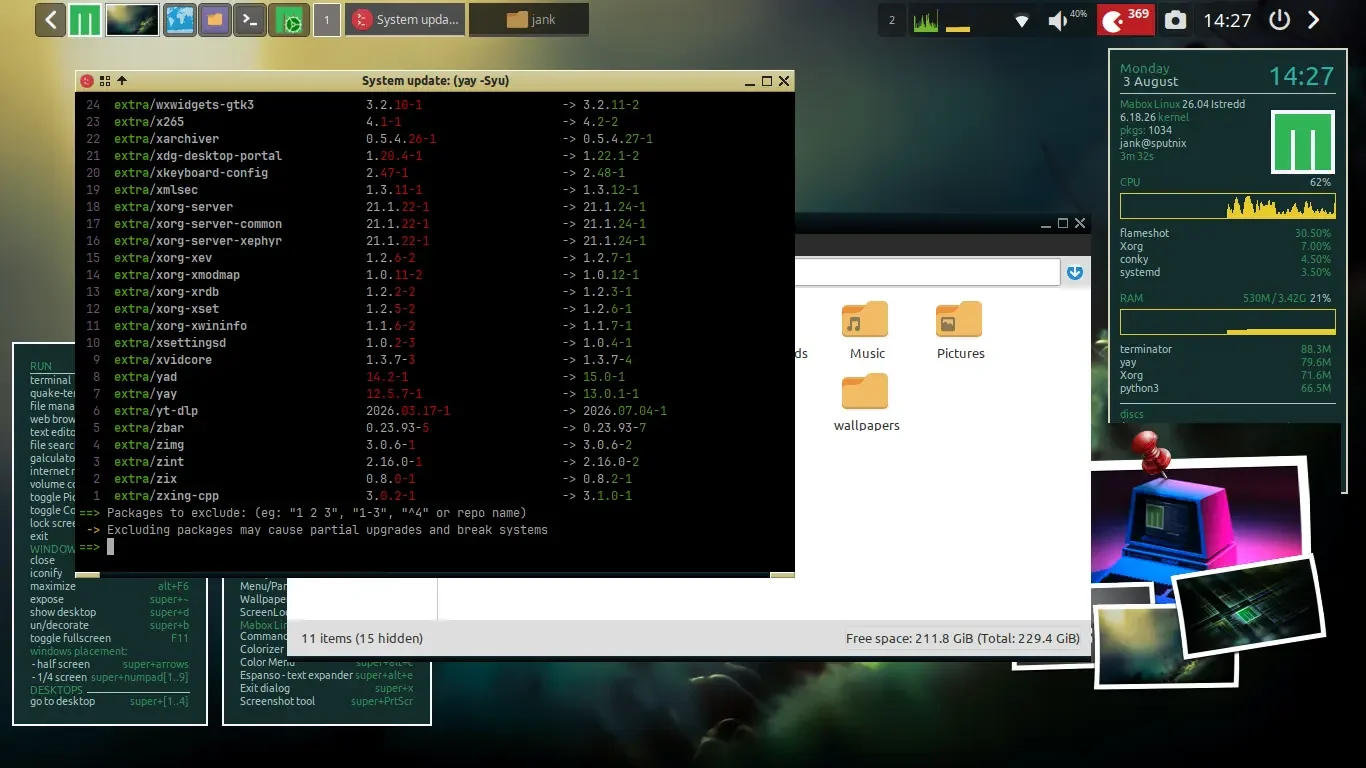 Mabox Linux screenshot