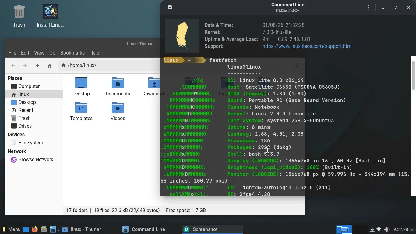 Linux Lite 8.0 screenshot